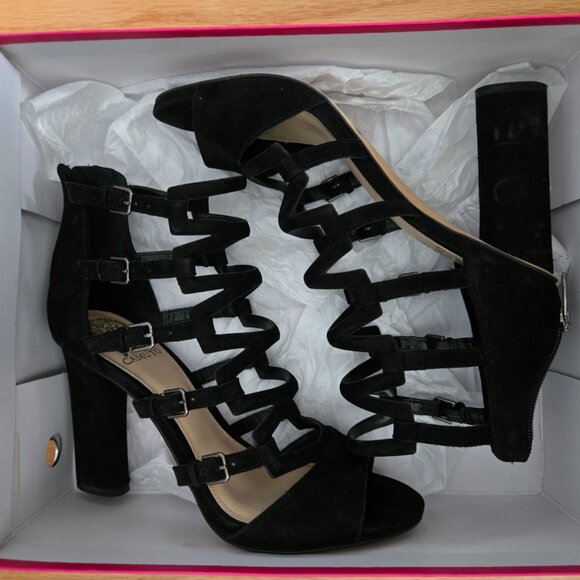 Vince Camuto Black Ravina Heels - Picture 6 of 8